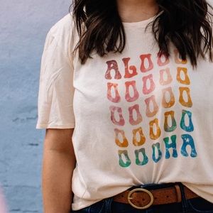 Dolkii Tee Aloooooha in Coconut Size S sold out